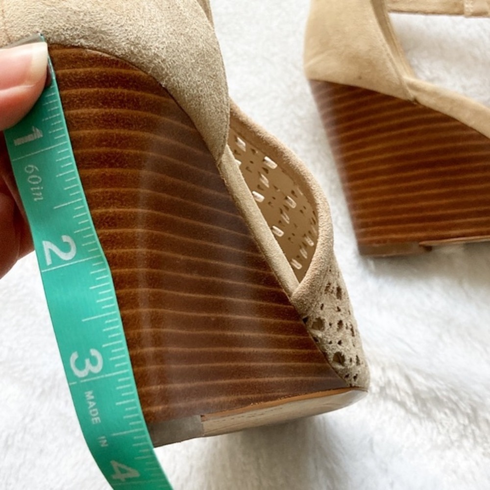 Tan Cole Haan Grand OS Edie Wedge Suede Bootie, size 8 - Picture 9 of 11